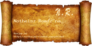 Notheisz Romána névjegykártya